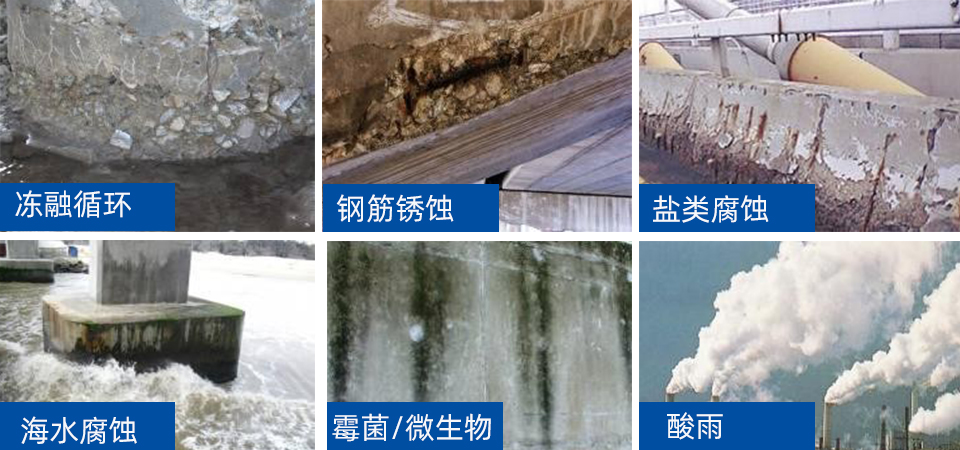 混凝土结构受水损害原理示意图